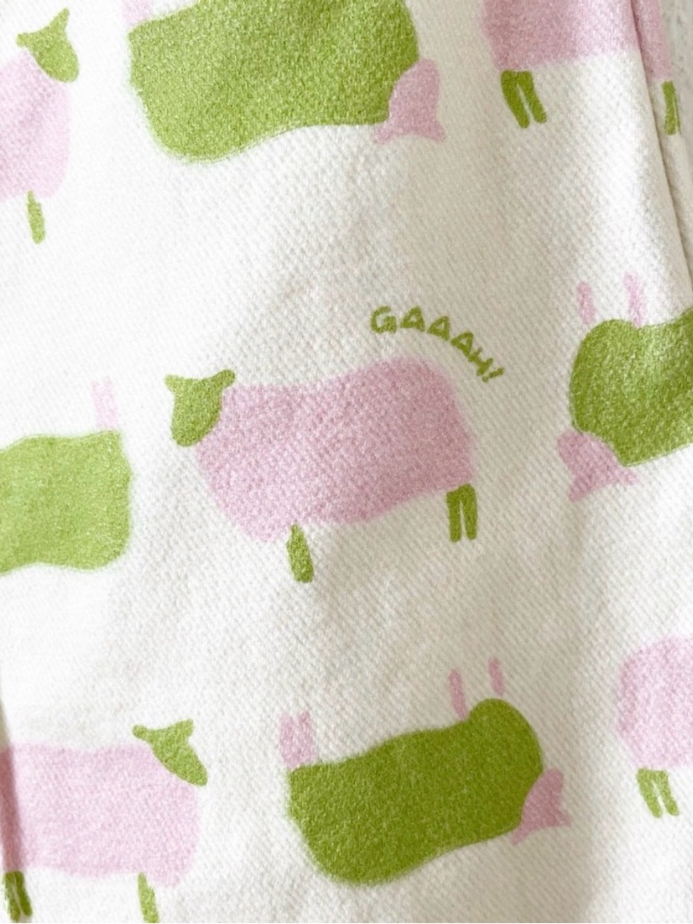 Lisa Says Gah Robyn Jeans Pink Green Sheep Size 32 Colorful Novelty Animal - Picture 4 of 6